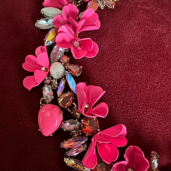J. Crew Pink and Gold Floral Necklace - Picture 3 of 7